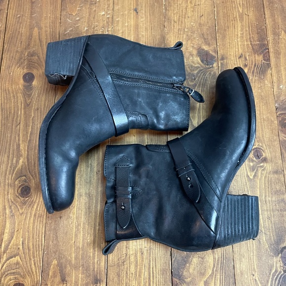 Rag & Bone size 40 US size 10 black leather Harper motorcycle boots - Picture 6 of 10